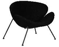 Кресло дизайнерское DOBRIN EMILY черный ткань AF9 черное основание