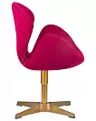 Фото №3 Кресло дизайнерское DOBRIN SWAN бордо ткань AF5 золотое основание